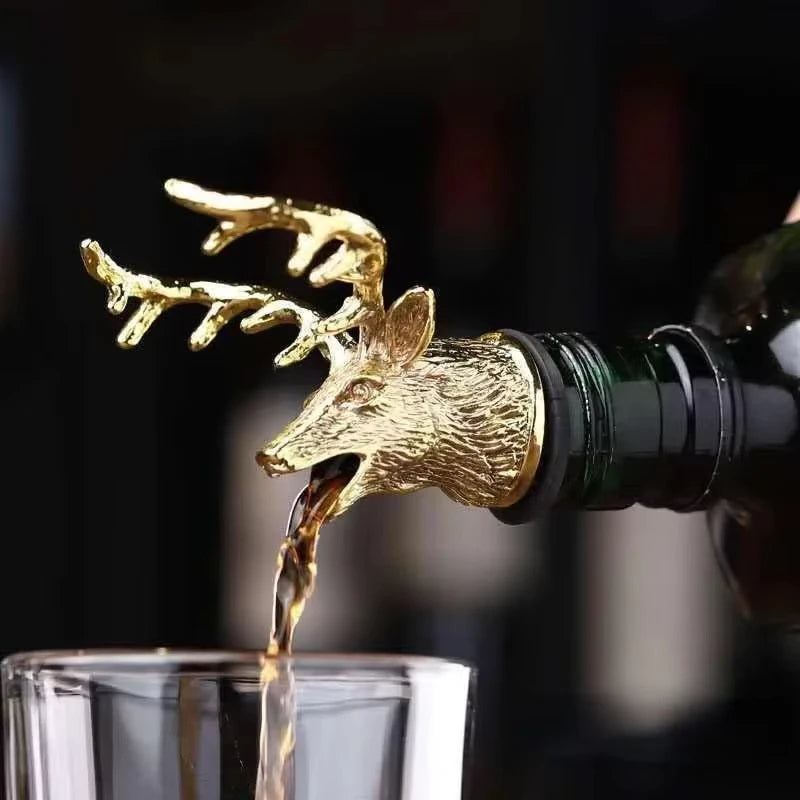Metal Deer Head Bottle Spout